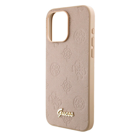 Guess Guess iPhone 15 Pro Back-Cover hul - HC O PU Saffiano Peony - Rosa