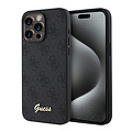 Guess Guess iPhone 15 Pro Max Back cover coque - HC O PU 4G Script Logo - Noir