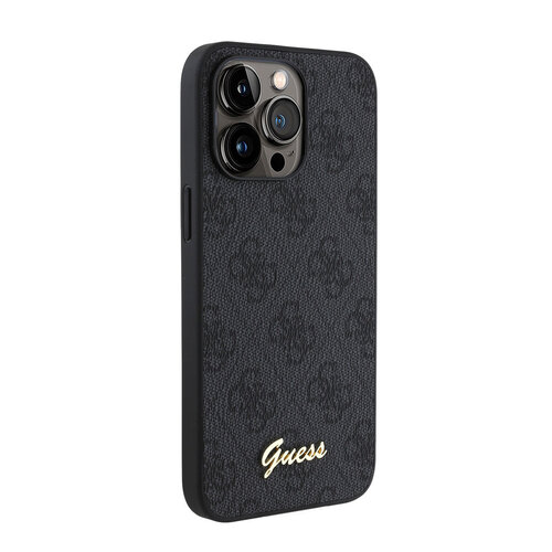 Guess Guess iPhone 15 Pro Max Back cover coque - HC O PU 4G Script Logo - Noir