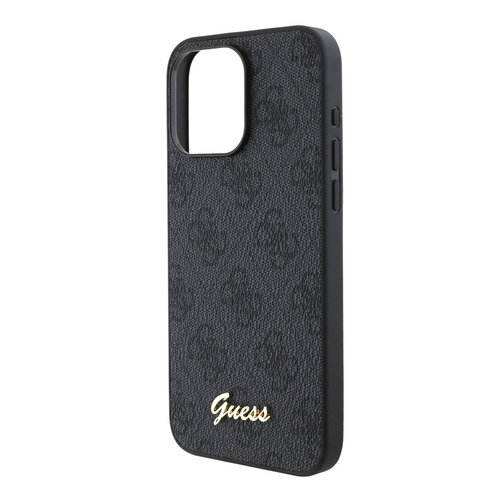 Guess Guess iPhone 15 Pro Max Back cover coque - HC O PU 4G Script Logo - Noir