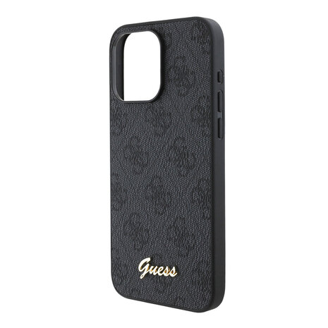 Guess Guess iPhone 15 Pro Max Back cover coque - HC O PU 4G Script Logo - Noir Guess Guess iPhone 15 Pro Max Back cover coque - HC O PU 4G Script Logo - Noir