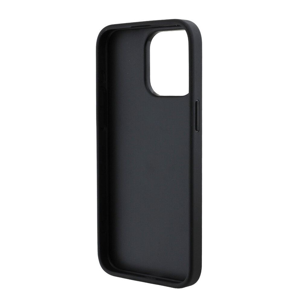Guess Guess iPhone 15 Pro Max Back cover coque - HC O PU 4G Script Logo - Noir Guess Guess iPhone 15 Pro Max Back cover coque - HC O PU 4G Script Logo - Noir