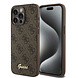 Guess Guess iPhone 15 Pro Max Back cover case - HC O PU 4G Script Logo - Brown Guess Guess iPhone 15 Pro Max Back cover case - HC O PU 4G Script Logo - Brown