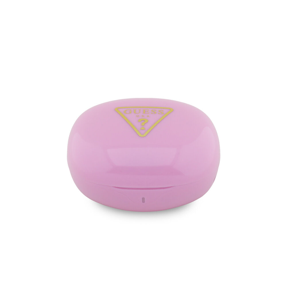 Guess Guess Oordopjes - TWS Flat Triangle Logo Electroplated - Roze Guess Guess Oordopjes - TWS Flat Triangle Logo Electroplated - Roze