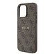 Guess Guess iPhone 15 Pro Max Back-Cover hul - HC O Magsafe PU 4G Ring Classic Logo - Braun Guess Guess iPhone 15 Pro Max Back-Cover hul - HC O Magsafe PU 4G Ring Classic Logo - Braun