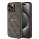 Guess Guess iPhone 15 Pro Max Backcover hoesje - HC O Magsafe PU 4G Ring Classic Logo - Bruin Guess Guess iPhone 15 Pro Max Backcover hoesje - HC O Magsafe PU 4G Ring Classic Logo - Bruin