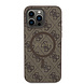 Guess Guess iPhone 15 Pro Max Back cover case - HC O Magsafe PU 4G Ring Classic Logo - Brown Guess Guess iPhone 15 Pro Max Back cover case - HC O Magsafe PU 4G Ring Classic Logo - Brown