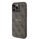 Guess Guess iPhone 15 Pro Max Back-Cover hul - HC O Magsafe PU 4G Ring Classic Logo - Braun Guess Guess iPhone 15 Pro Max Back-Cover hul - HC O Magsafe PU 4G Ring Classic Logo - Braun