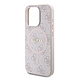 Guess Guess iPhone 15 Pro Max Back cover case - HC O Magsafe PU 4G Ring Classic Logo - Pink Guess Guess iPhone 15 Pro Max Back cover case - HC O Magsafe PU 4G Ring Classic Logo - Pink