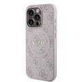 Guess Guess iPhone 15 Pro Max Back cover coque - HC O Magsafe PU 4G Ring Classic Logo - Rose