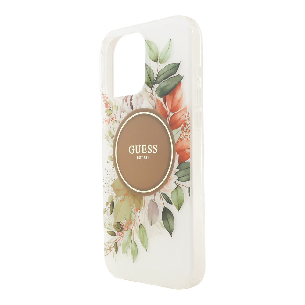 Guess Guess iPhone 16 Pro Max Back-Cover hul - HC O Magsafe IML Flower - Braun