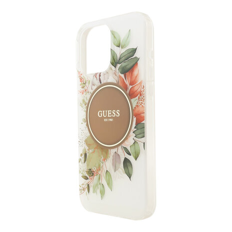 Guess Guess iPhone 16 Pro Max Back-Cover hul - HC O Magsafe IML Flower - Braun