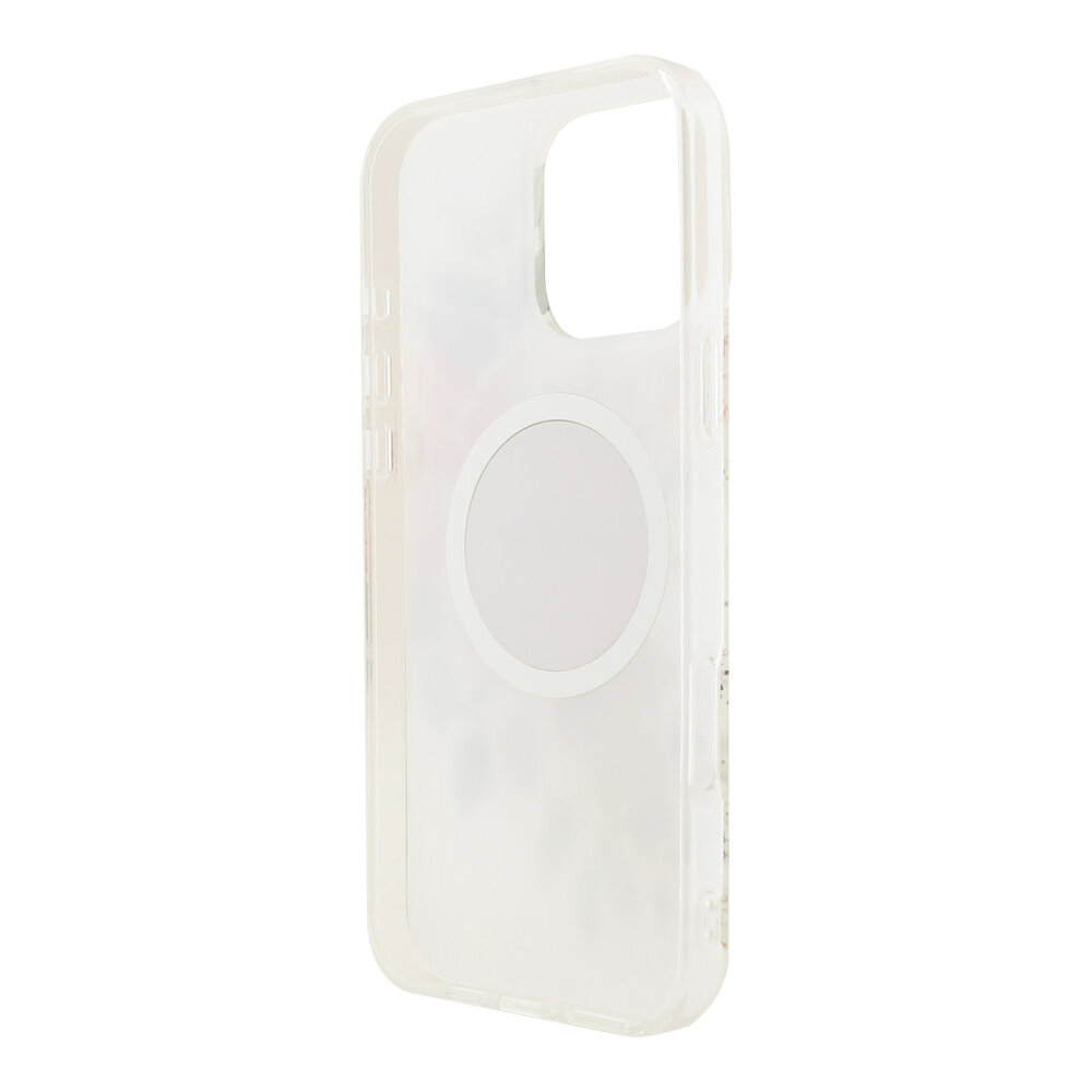 Guess Guess iPhone 16 Pro Max Back cover coque - HC O Magsafe IML Flower - Marron Guess Guess iPhone 16 Pro Max Back cover coque - HC O Magsafe IML Flower - Marron