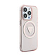Guess Guess iPhone 15 Pro Back cover case - HC O Magsafe IML Triangle Logo W/ Pearl - Pink Guess Guess iPhone 15 Pro Back cover case - HC O Magsafe IML Triangle Logo W/ Pearl - Pink