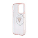 Guess Guess iPhone 15 Pro Back cover case - HC O Magsafe IML Triangle Logo W/ Pearl - Pink Guess Guess iPhone 15 Pro Back cover case - HC O Magsafe IML Triangle Logo W/ Pearl - Pink