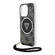 Guess Guess iPhone 16 Pro Back cover case - HC O Magsafe IML 4G Triangle W/ Cord Strap - Black Guess Guess iPhone 16 Pro Back cover case - HC O Magsafe IML 4G Triangle W/ Cord Strap - Black
