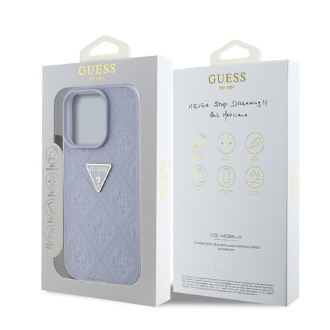 Guess Guess iPhone 16 Pro Max Back-Cover hul - HC O Grained PU HS 4G And Triangle Logo - Lila