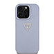 Guess Guess iPhone 16 Pro Max Backcover hoesje - HC O Grained PU HS 4G And Triangle Logo - Paars Guess Guess iPhone 16 Pro Max Backcover hoesje - HC O Grained PU HS 4G And Triangle Logo - Paars