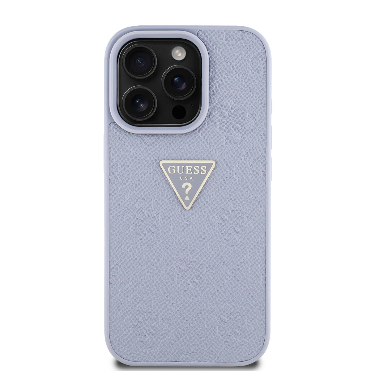 Guess Guess iPhone 16 Pro Max Backcover hoesje - HC O Grained PU HS 4G And Triangle Logo - Paars, foto 3 van 6