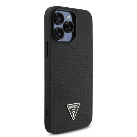 Guess Guess iPhone 15 Pro Max Back-Cover hul - HC O Grained PU HS 4G And Triangle Logo - Schwarz Guess Guess iPhone 15 Pro Max Back-Cover hul - HC O Grained PU HS 4G And Triangle Logo - Schwarz