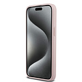 Guess Guess iPhone 15 Pro Max Back cover coque - HC O Grained PU HS Peony And Triangle Logo - Rose