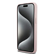 Guess Guess iPhone 15 Pro Max Back cover case - HC O Grained PU HS Peony And Triangle Logo - Pink Guess Guess iPhone 15 Pro Max Back cover case - HC O Grained PU HS Peony And Triangle Logo - Pink