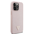 Guess Guess iPhone 15 Pro Max Back cover coque - HC O Grained PU HS Peony And Triangle Logo - Rose