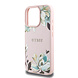 Guess Guess iPhone 16 Pro Max Back cover coque - HC O Grained PU Printed Flowers And Classic Logo - Rose Guess Guess iPhone 16 Pro Max Back cover coque - HC O Grained PU Printed Flowers And Classic Logo - Rose