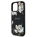 Guess Guess iPhone 16 Pro Max Back cover coque - HC O Grained PU Printed Flowers And Classic Logo - Noir Guess Guess iPhone 16 Pro Max Back cover coque - HC O Grained PU Printed Flowers And Classic Logo - Noir