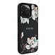 Guess Guess iPhone 16 Pro Max Back-Cover hul - HC O Grained PU Printed Flowers And Classic Logo - Schwarz