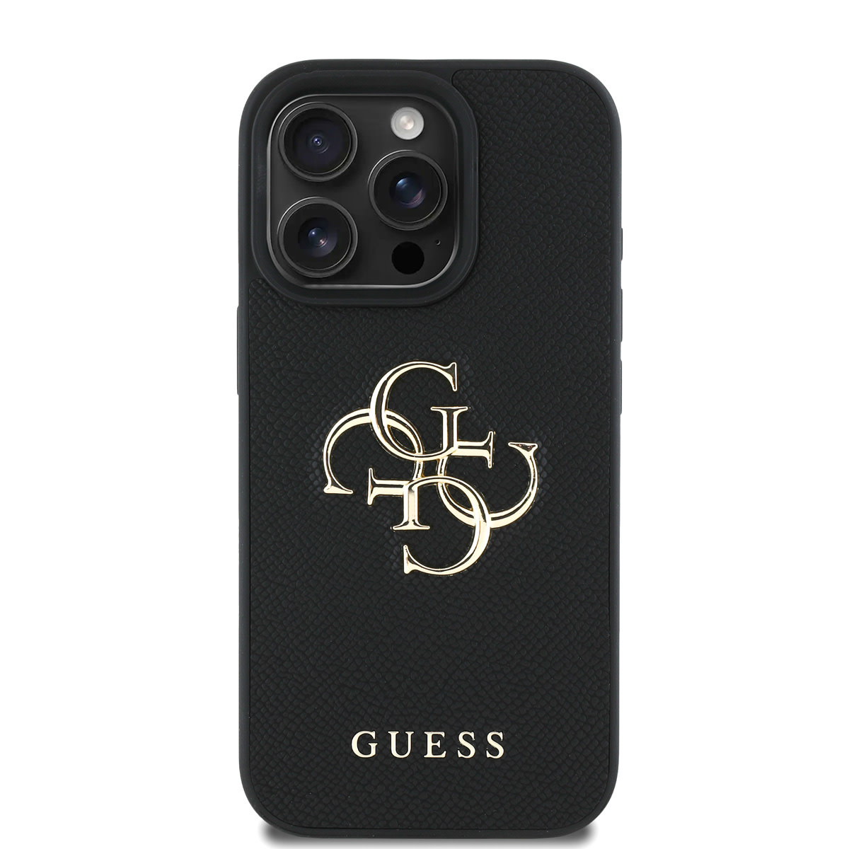 Guess Guess iPhone 16 Pro Max Backcover hoesje - HC O Grained PU BIG 4G Logo - Zwart, foto 3 van 6
