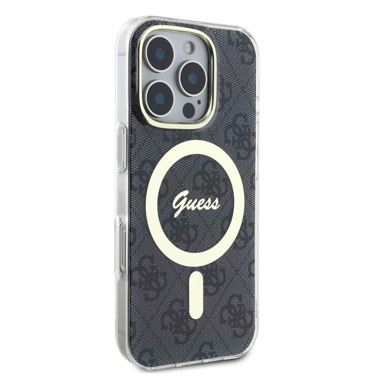 Guess Guess iPhone 16 Pro Backcover hoesje - HC O Magsafe IML 4G - Zwart, foto 4 van 6
