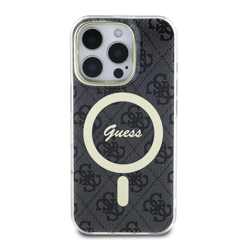 Guess Guess iPhone 16 Pro Back cover case - HC O Magsafe IML 4G - Black Guess Guess iPhone 16 Pro Back cover case - HC O Magsafe IML 4G - Black