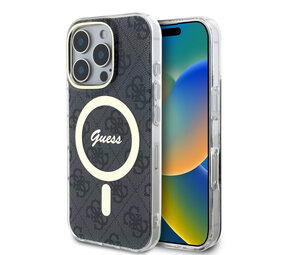 Guess Guess iPhone 16 Pro Back cover case - HC O Magsafe IML 4G - Black