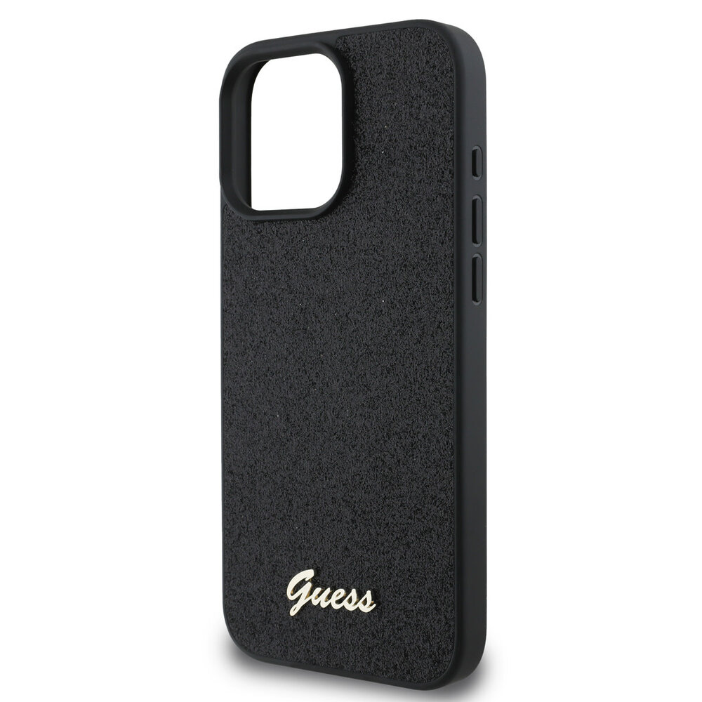 Guess Guess iPhone 16 Pro Max Back-Cover hul - HC O Fixed Glitter - Schwarz