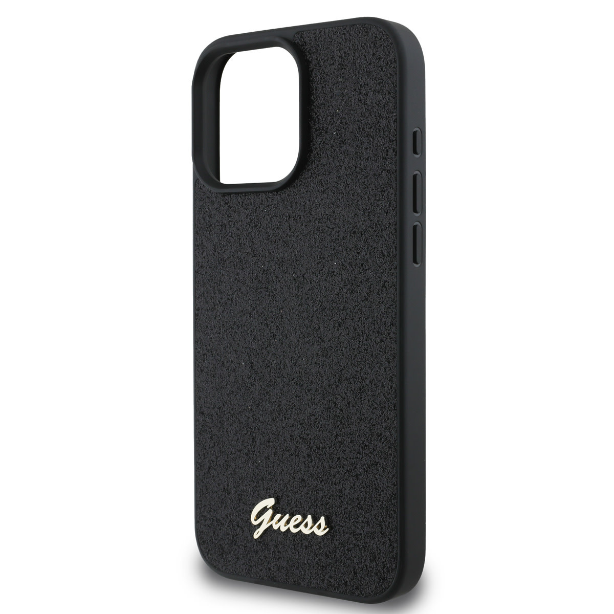 Guess Guess iPhone 16 Pro Max Backcover hoesje - HC O Fixed Glitter - Zwart, foto 6 van 6