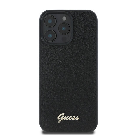 Guess Guess iPhone 16 Pro Max Back-Cover hul - HC O Fixed Glitter - Schwarz