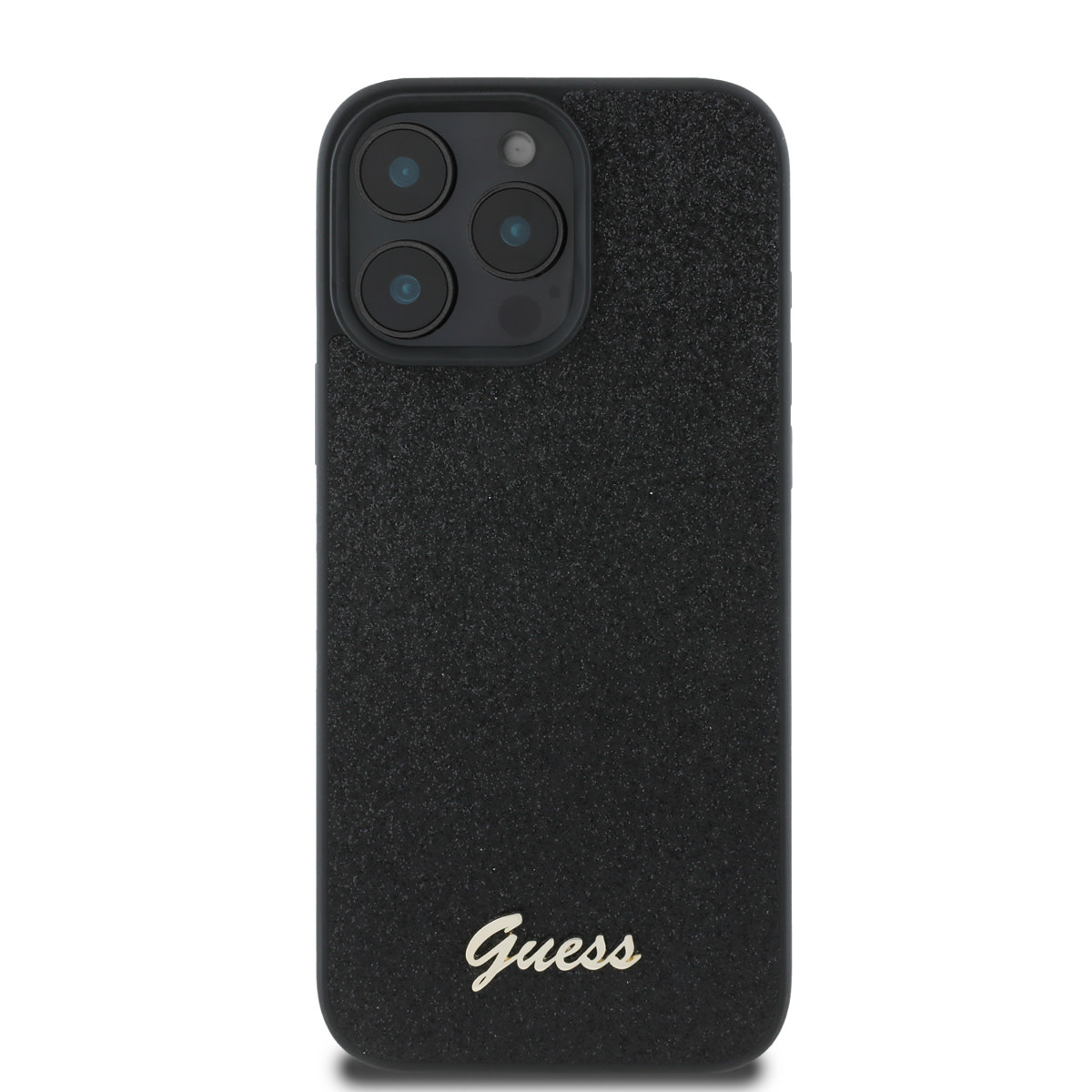 Guess Guess iPhone 16 Pro Max Backcover hoesje - HC O Fixed Glitter - Zwart, foto 3 van 6