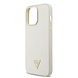 Guess Guess iPhone 15 Pro Max Backcover hoesje - HC O Grained PU HS Peony And Triangle Logo - Beige Guess Guess iPhone 15 Pro Max Backcover hoesje - HC O Grained PU HS Peony And Triangle Logo - Beige