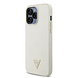 Guess Guess iPhone 15 Pro Max Back-Cover hul - HC O Grained PU HS Peony And Triangle Logo - Beige Guess Guess iPhone 15 Pro Max Back-Cover hul - HC O Grained PU HS Peony And Triangle Logo - Beige