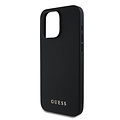 Guess Guess iPhone 15 Pro Max Back cover coque - HC O Grained PU With Flower Charm Strap - Noir