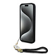 Guess Guess iPhone 15 Pro Max Back-Cover hul - HC O Grained PU With Flower Charm Strap - Schwarz Guess Guess iPhone 15 Pro Max Back-Cover hul - HC O Grained PU With Flower Charm Strap - Schwarz