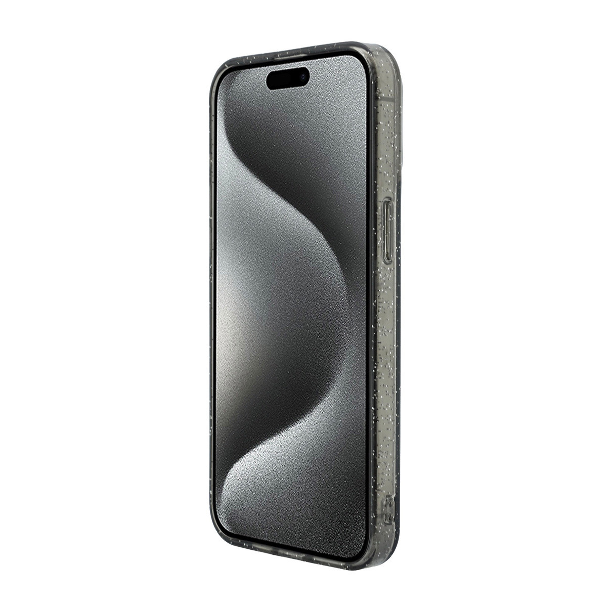 Guess Guess iPhone 15 Pro Max Backcover hoesje - HC O Magsafe IML Glitter W/ Pearl Strap - Zwart, foto 5 van 6