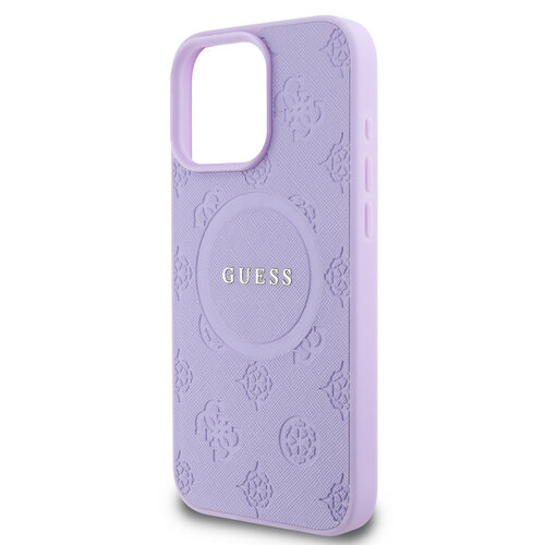 Guess Guess iPhone 15 Pro Max Back cover coque - HC O Magsafe PU Peony Hot Stamp - Violet