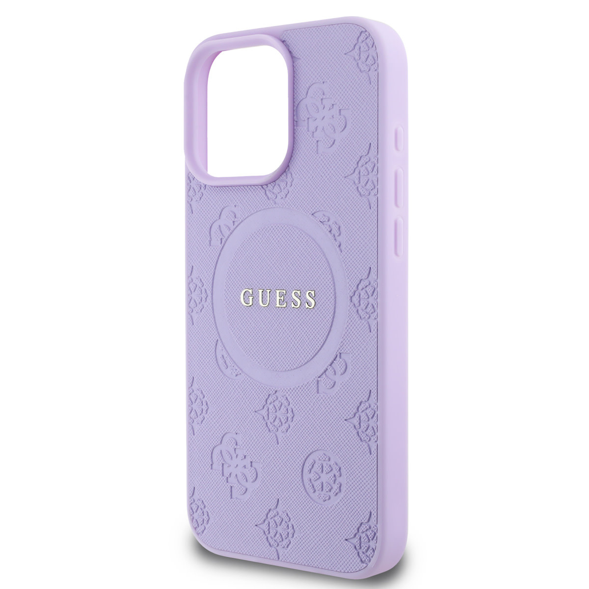 Guess Guess iPhone 15 Pro Max Backcover hoesje - HC O Magsafe PU Peony Hot Stamp - Paars, foto 6 van 6
