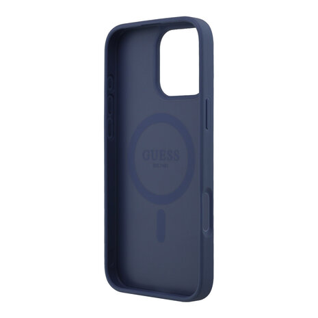 Guess Guess iPhone 16 Pro Max Back-Cover hul - O HC Magsafe Denim Triangle Logo - Hellblau