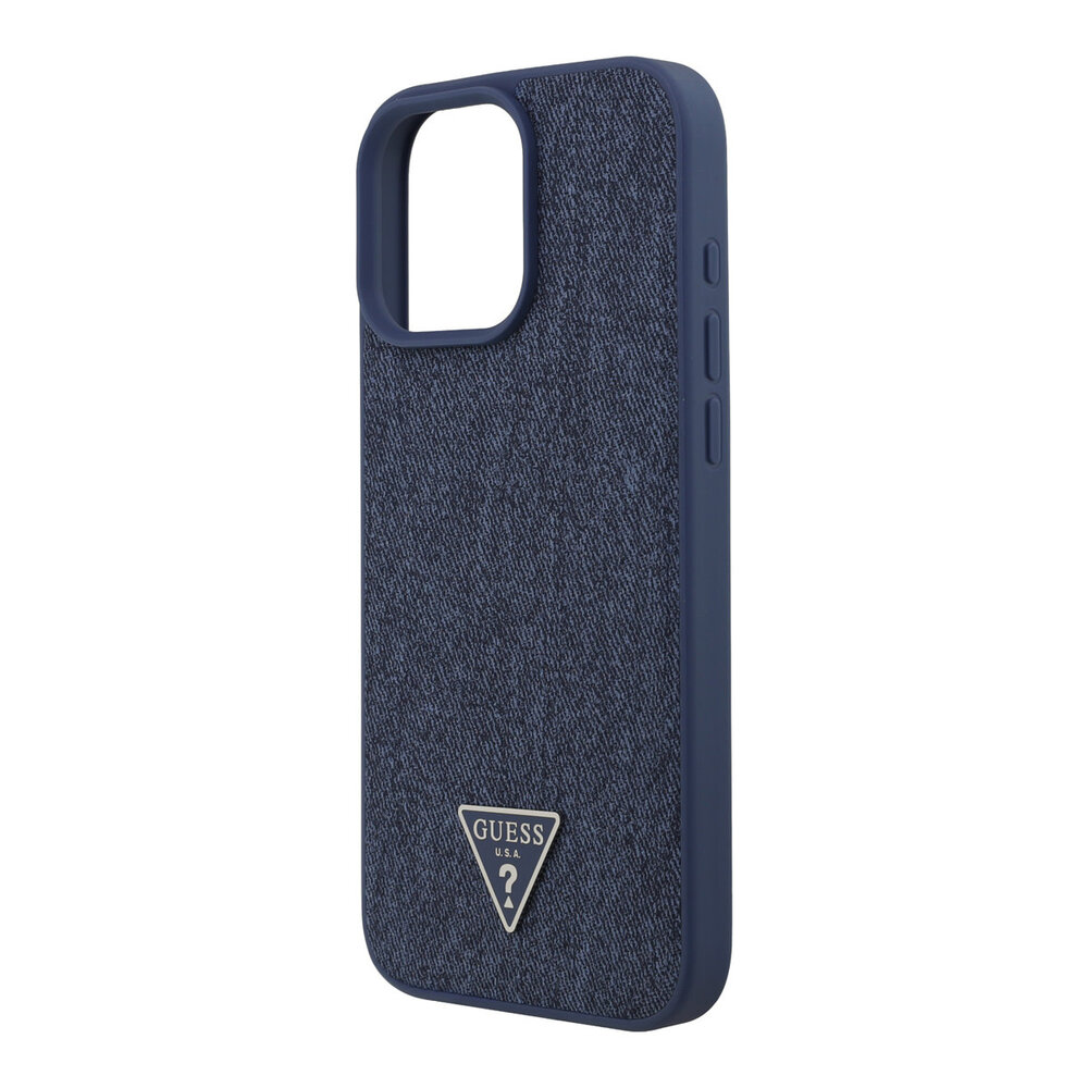 Guess Guess iPhone 16 Pro Max Back cover case - O HC Magsafe Denim Triangle Logo - Light Blue Guess Guess iPhone 16 Pro Max Back cover case - O HC Magsafe Denim Triangle Logo - Light Blue