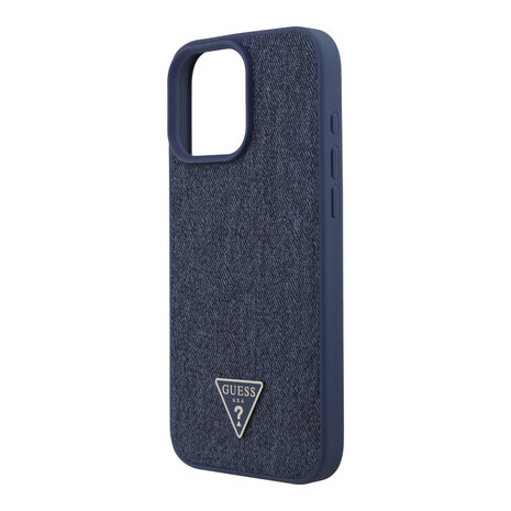 Guess Guess iPhone 16 Pro Max Back cover case - O HC Magsafe Denim Triangle Logo - Light Blue Guess Guess iPhone 16 Pro Max Back cover case - O HC Magsafe Denim Triangle Logo - Light Blue