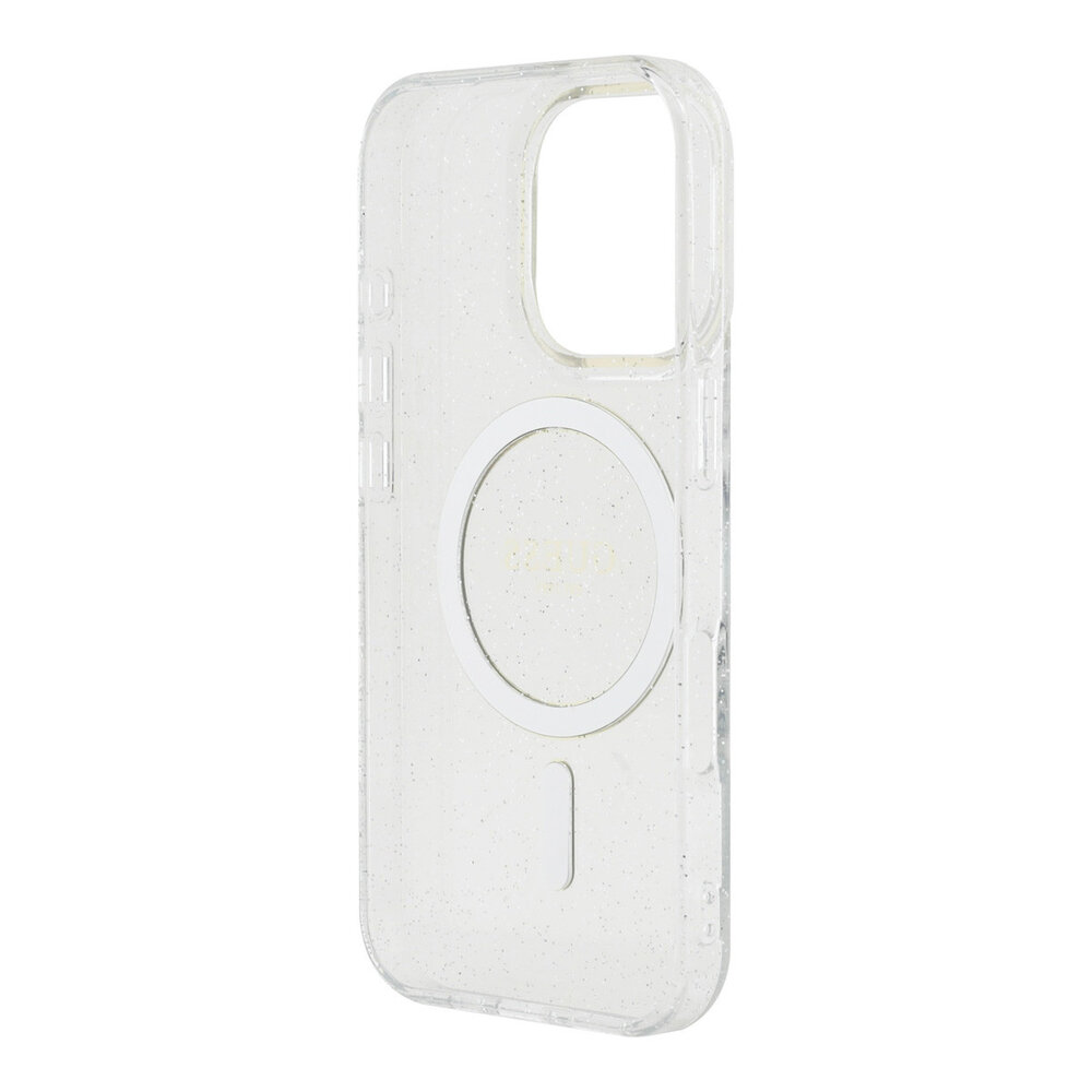 Guess Guess iPhone 16 Pro Back cover case - HC O Magsafe IML Translucent Glitter Colored - Transparent Guess Guess iPhone 16 Pro Back cover case - HC O Magsafe IML Translucent Glitter Colored - Transparent