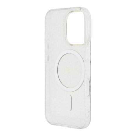 Guess Guess iPhone 16 Pro Back cover coque - HC O Magsafe IML Translucent Glitter Colored - Transparent Guess Guess iPhone 16 Pro Back cover coque - HC O Magsafe IML Translucent Glitter Colored - Transparent